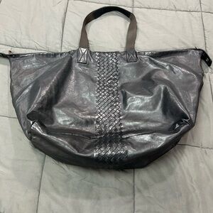 Bottega Veneta Black Intrecciato Leather Tote Bag